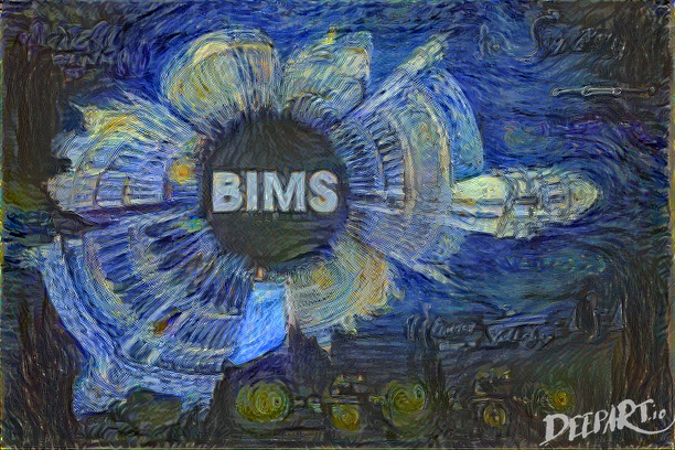 BIMS-logo in de stijl van Van Gogh